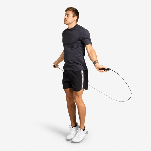 Better Bodies Essex Strip Tee Graphite Melange