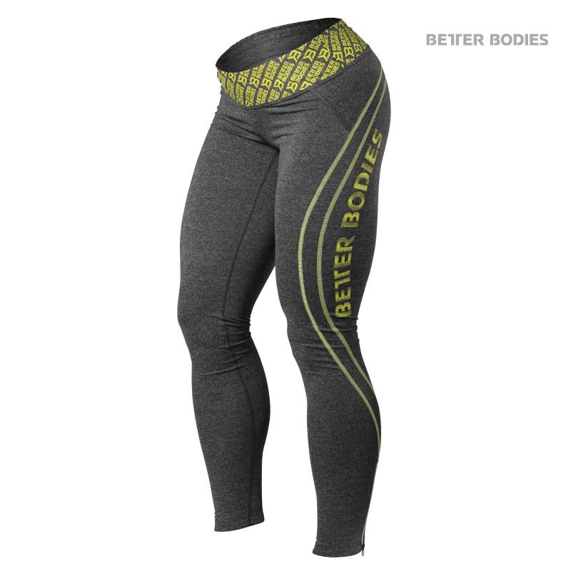 Better Bodies Shaped Logo Tighs MELANGE LIME