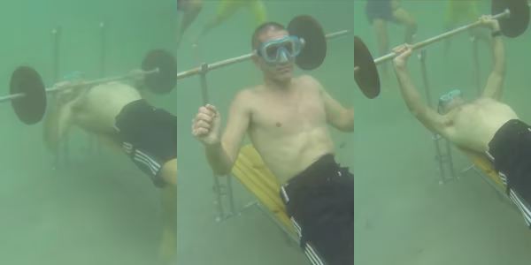 Weltrekord im UNTERWASSER-Bankdrücken?! Weltrekord im UNTERWASSER-Bankdrücken?!