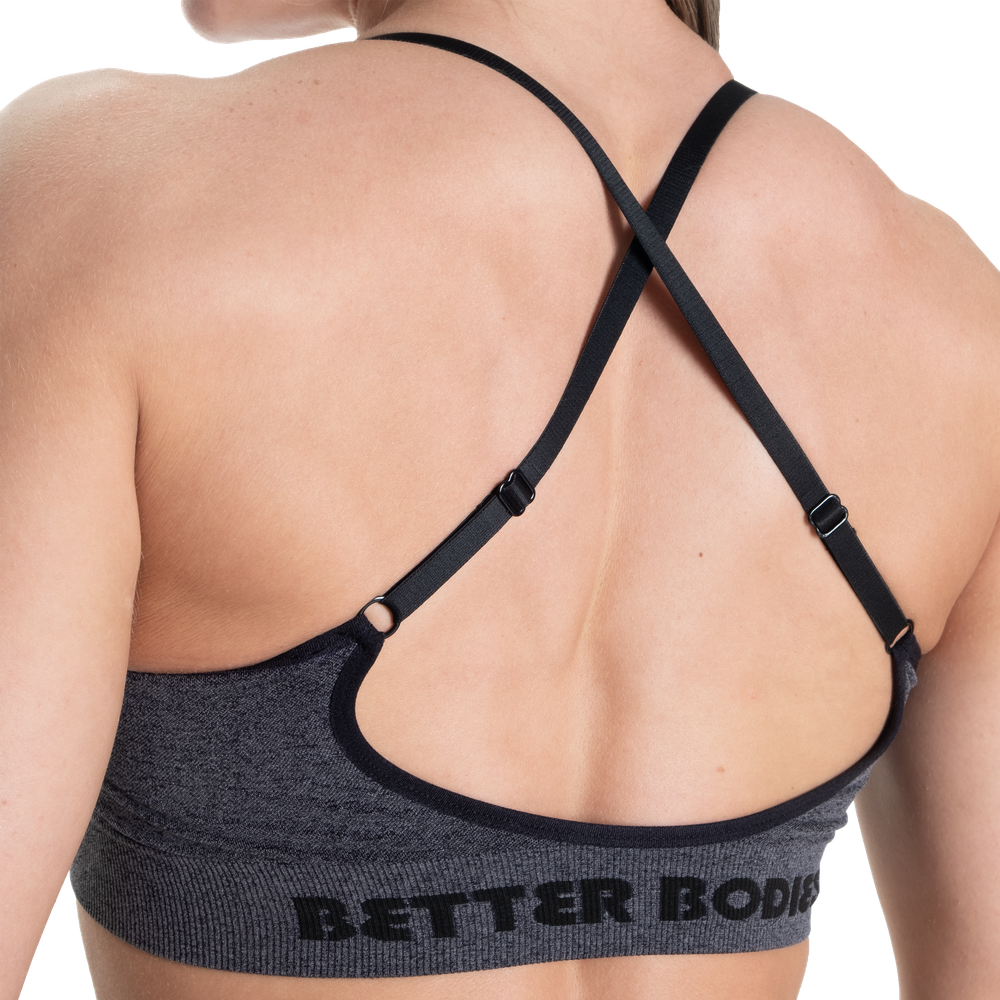 Better Bodies Curve Scrunch Bra - Black Melange