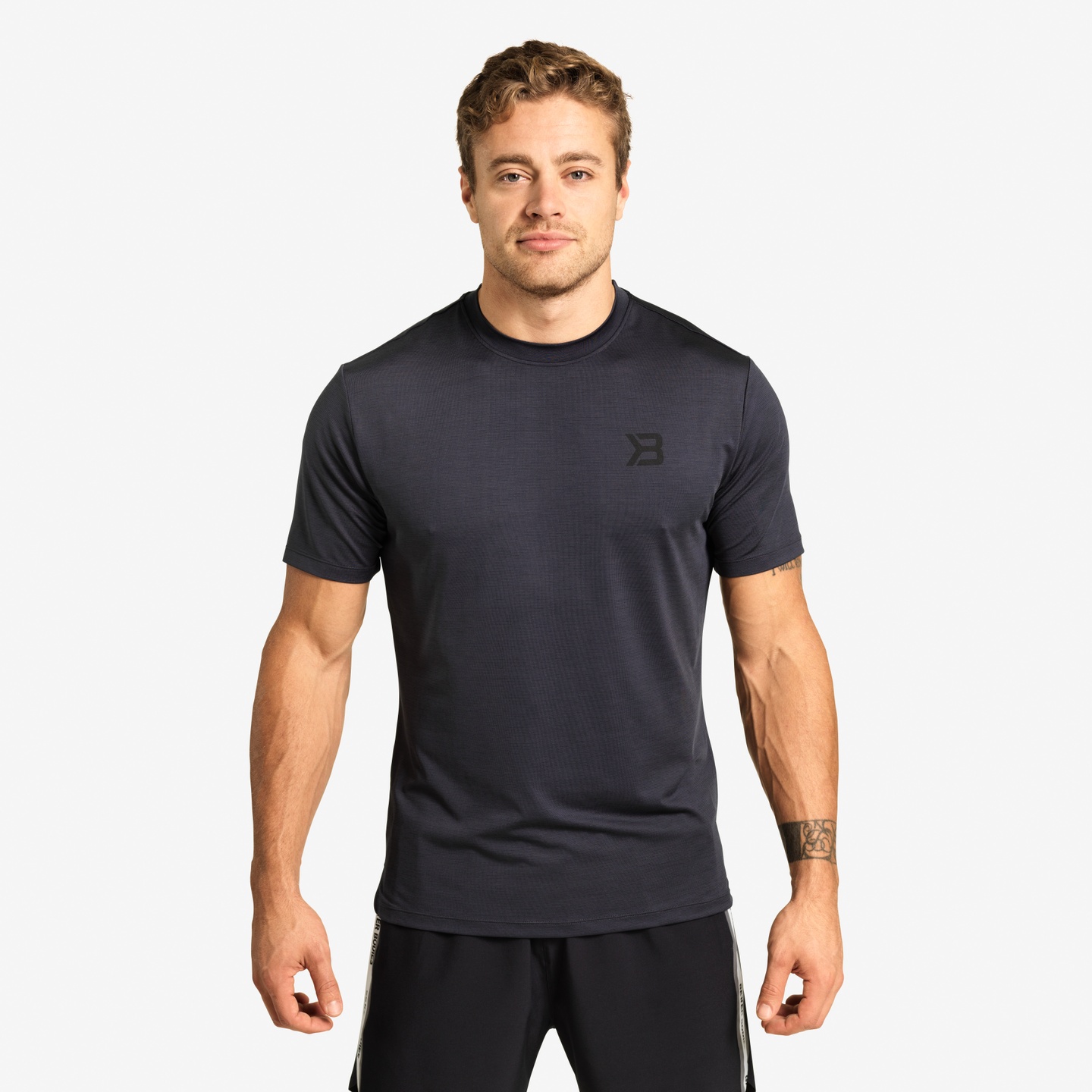 Better Bodies Essex Strip Tee Graphite Melange