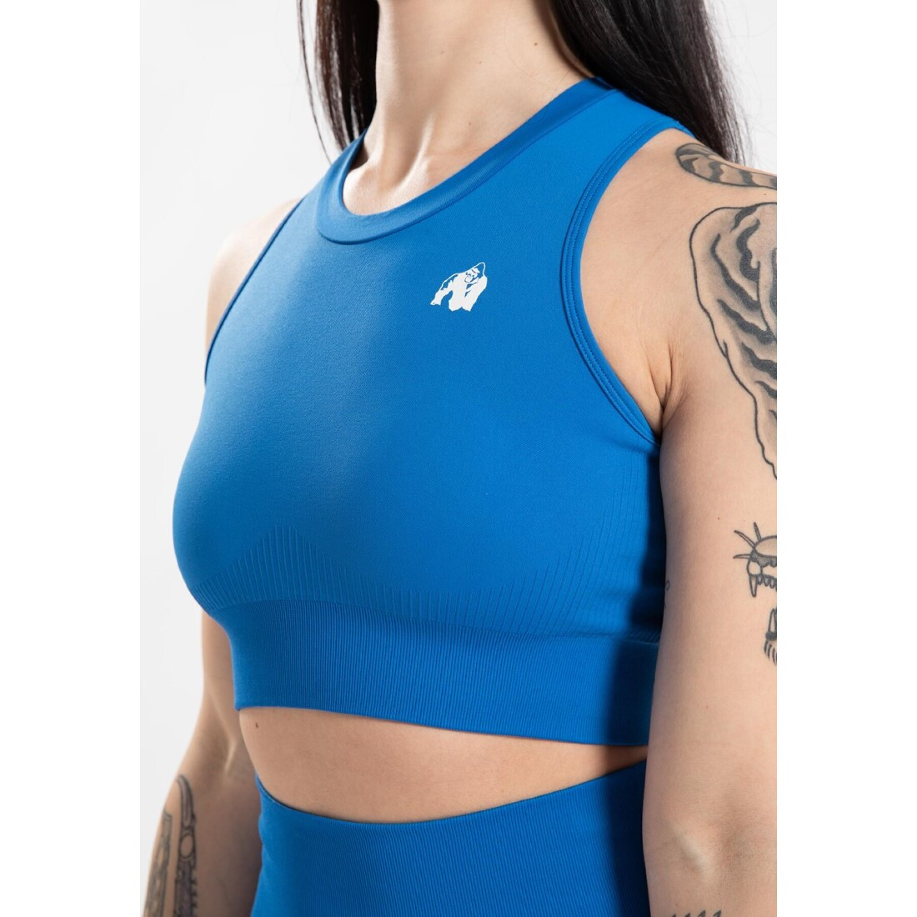 Gorilla Wear Olivia Seamless Crop Top - blau