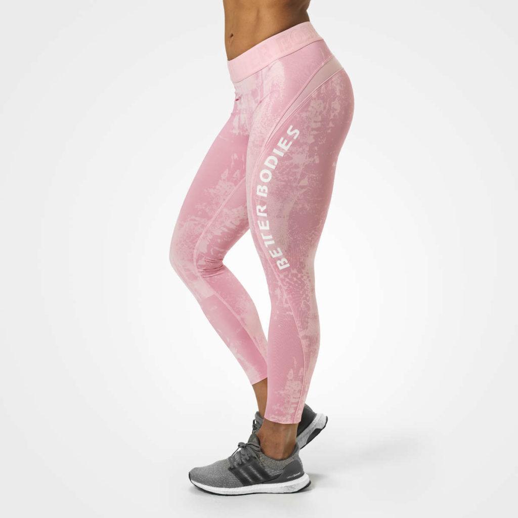 Better Bodies Gracie Curve Tights LIGHT PINK PRINT