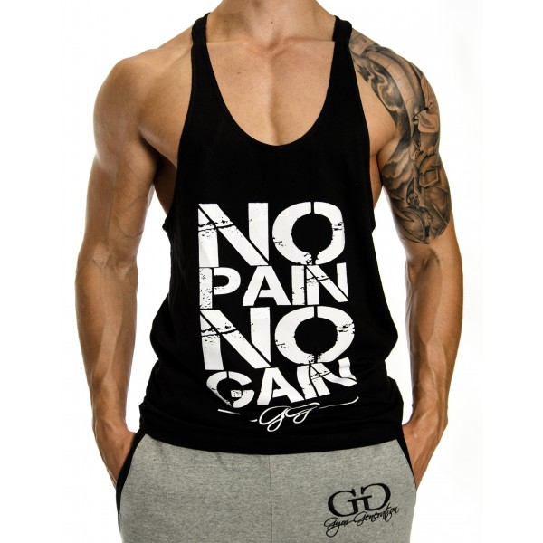 Gym Generation No Pain No Gain Stringer BLACK