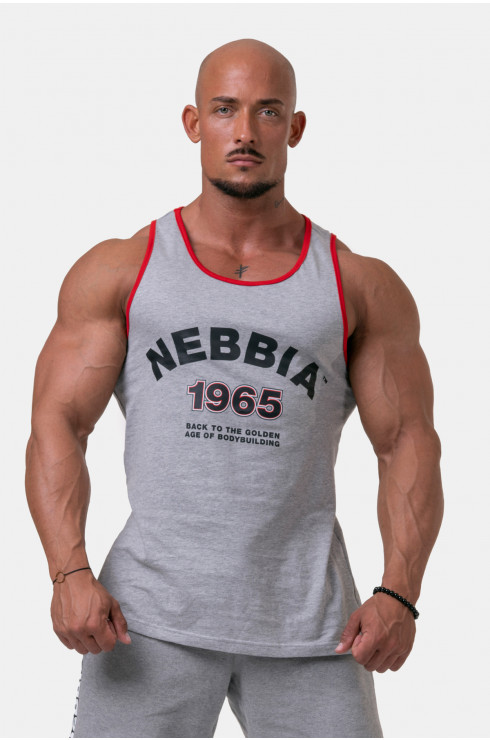 Nebbia Old School Muscle Tank Top 193 Light Grey