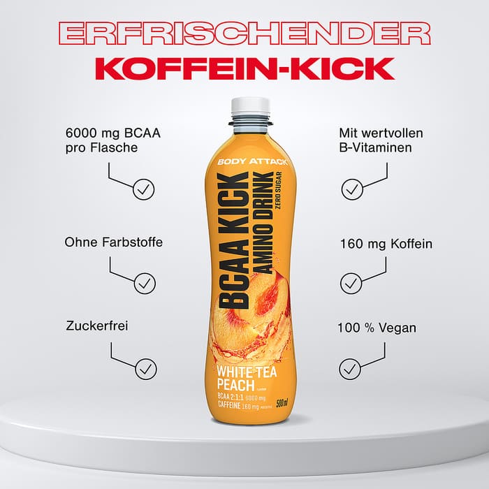 Body Attack BCAA Kick Amino Drink (12 x 500ml)