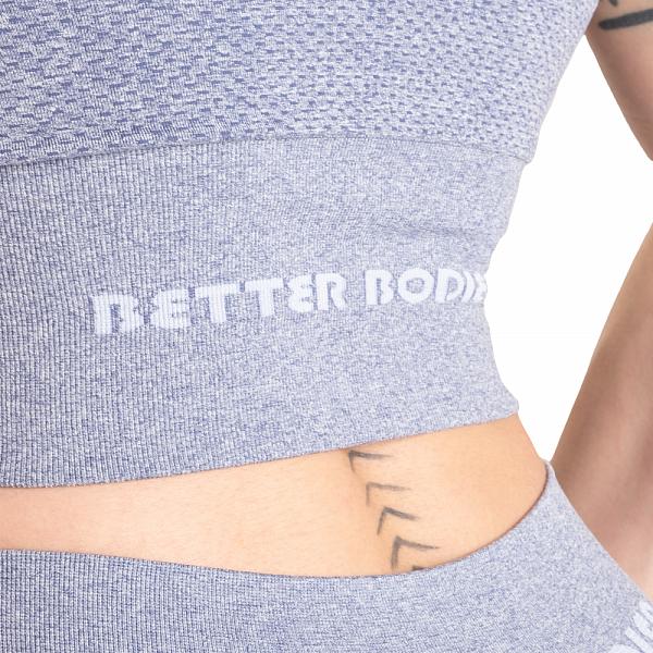 Better Bodies Rockaway Bra - Light Blue Melange