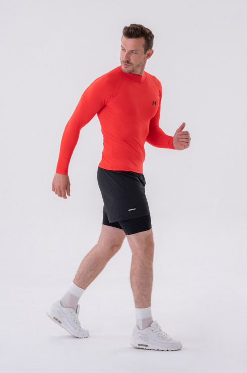 Nebbia Double-Layer Shorts with Smart Pockets 318 black