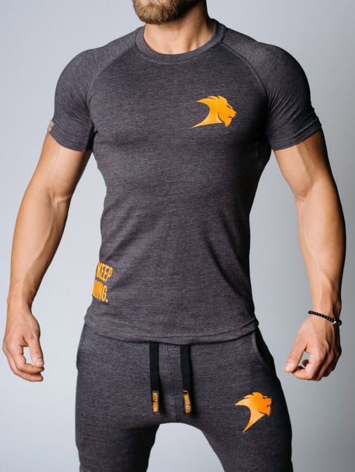 ProBroWear 2.0 Muscle FI-T-Shirt ORANGE (Ultra Slim)