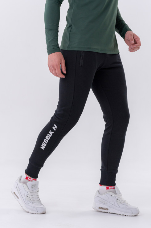 Nebbia Slim sweatpants with zip pockets "Re-gain" 320 black