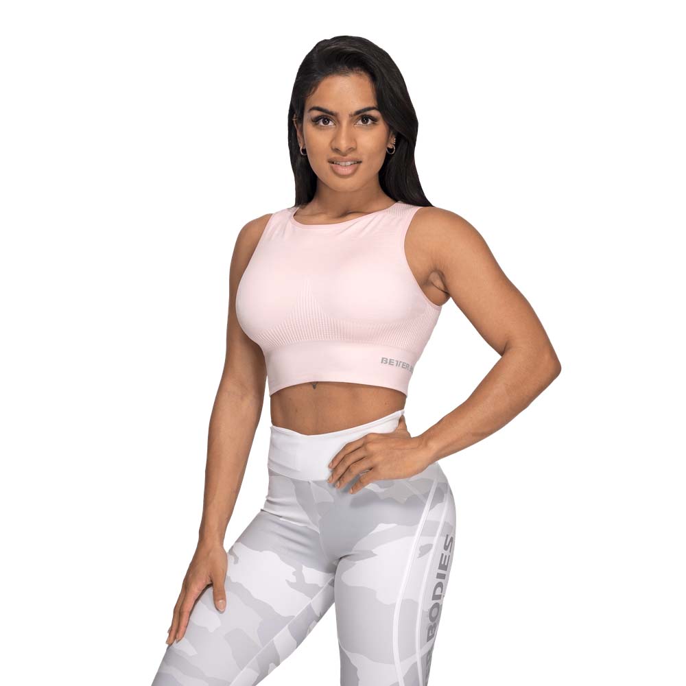 Better Bodies Rib Seamless Top Pale Pink Melange