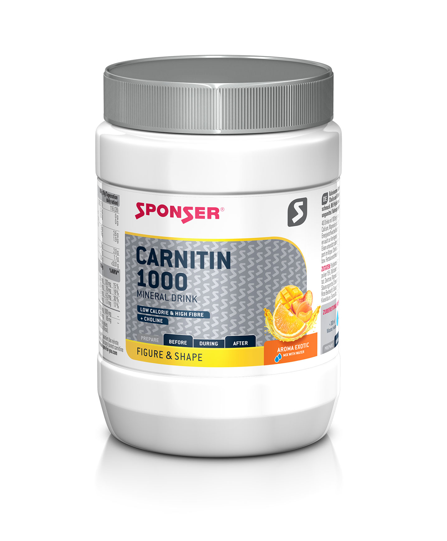 Sponser L-Carnitin 1000 Mineral Drink (400g Dose)