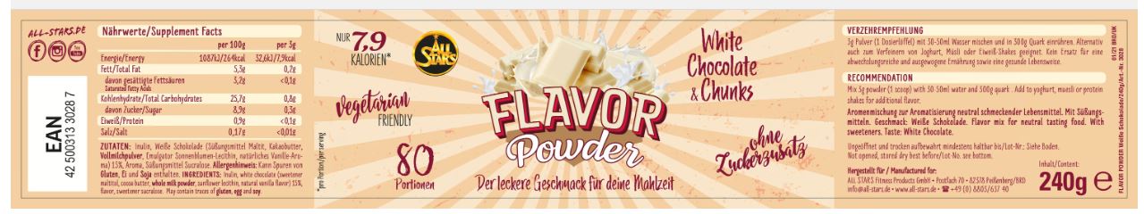 All Stars Flavor Powder (240G Dose)