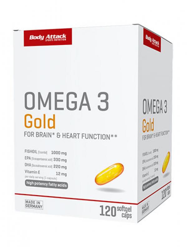 Body Attack Omega 3 Gold (120 Softgel Caps)