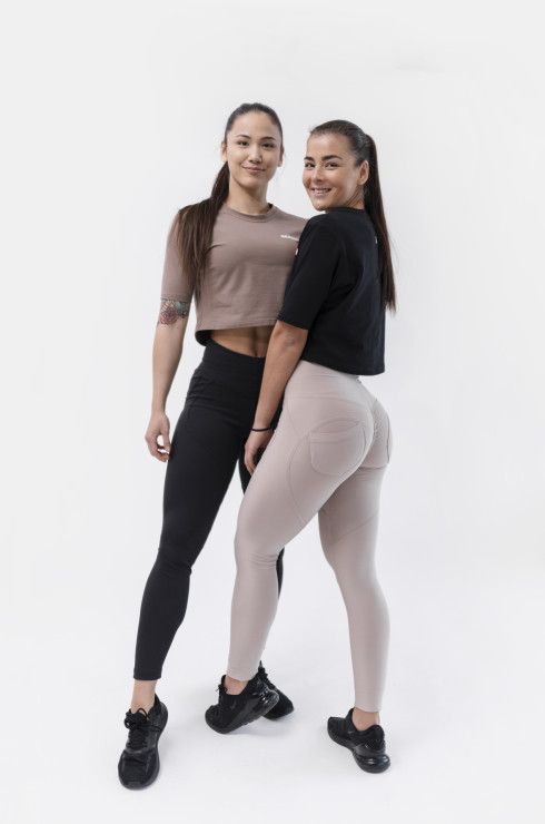 Nebbia High Waist & Lifting Effect Bubble Butt Pants 587 cream