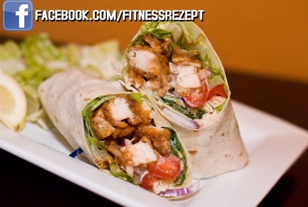 Scharfer Barbecue-Hähnchen Wrap Scharfer Barbecue-Hähnchen Wrap