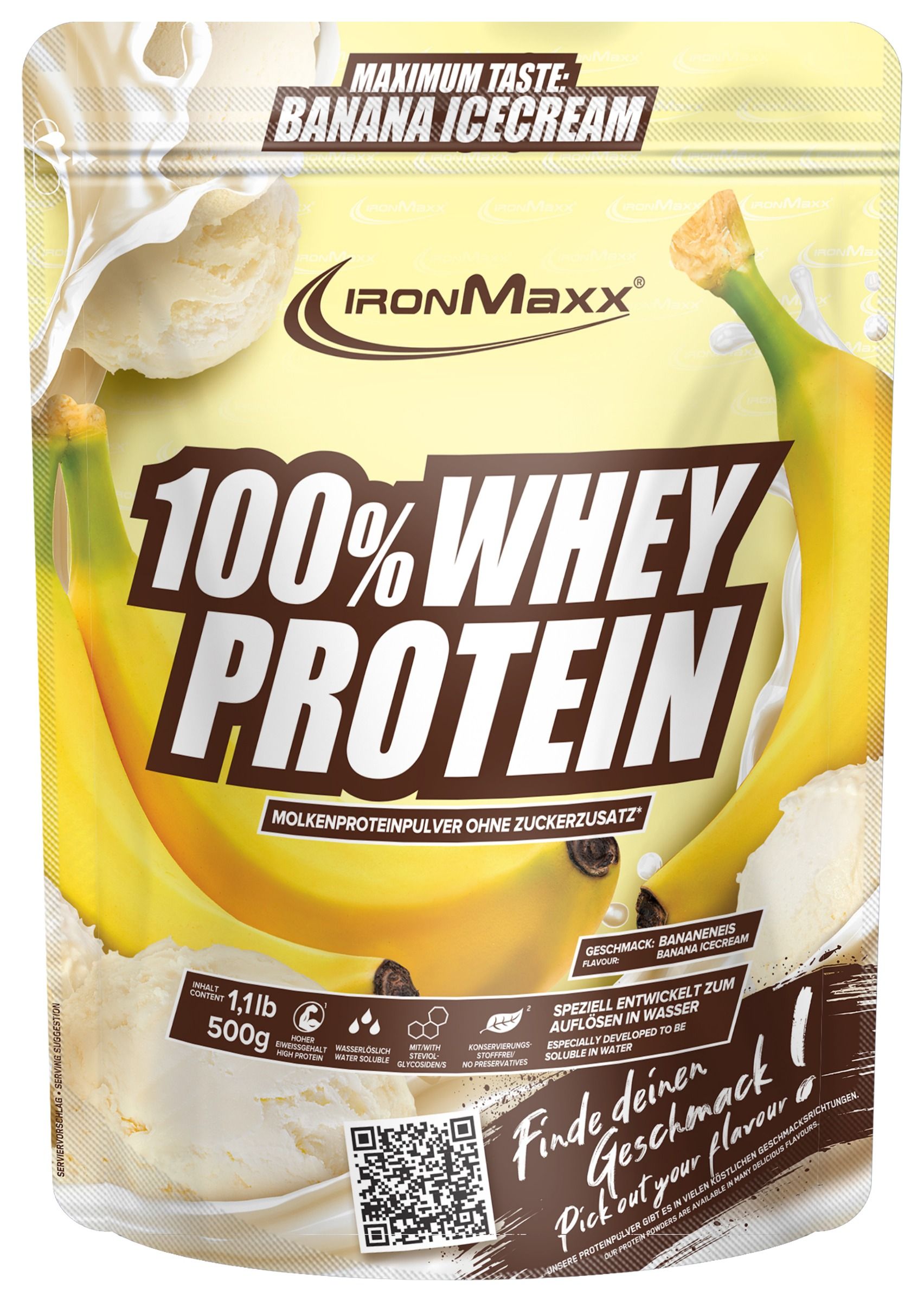 IronMaxx 100% Whey Protein (500g Beutel)