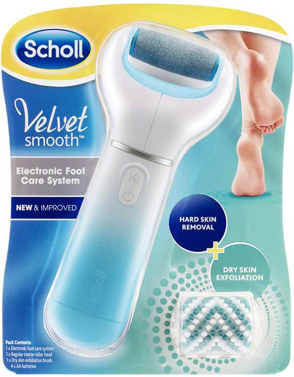 Scholl Velvet Smooth Electronic Foot Care System Blau