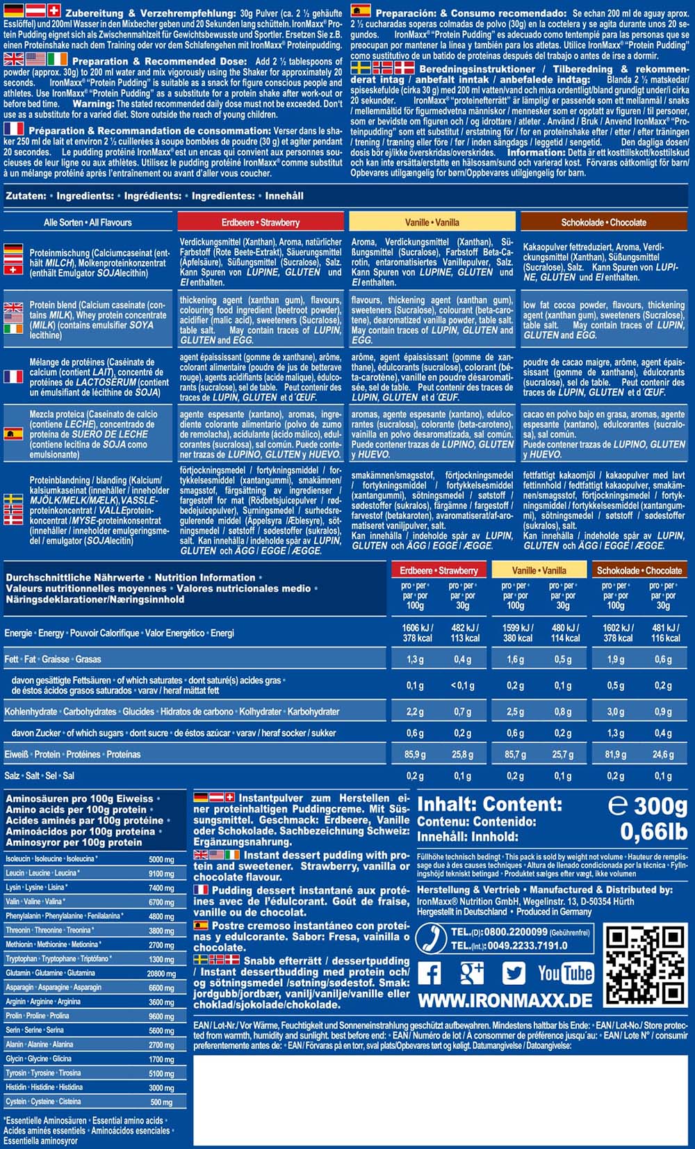 Ironmaxx Protein Pudding (300g Beutel)