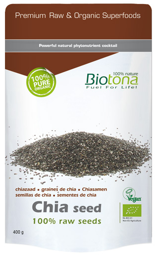 Biotona Chia Seeds 100% Raw Seeds (400g Beutel)