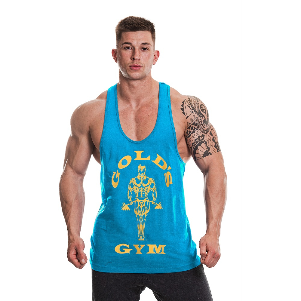 Golds Gym Classic Stringer Tank Top Turquoise/Yellow