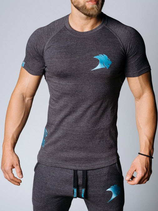 ProBroWear 2.0 Muscle FI-T-Shirt BLUE (Ultra Slim)
