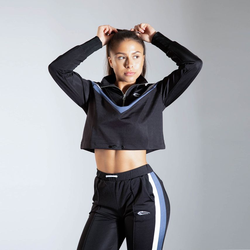 Smilodox Cropped Longsleeve Obsession Schwarz