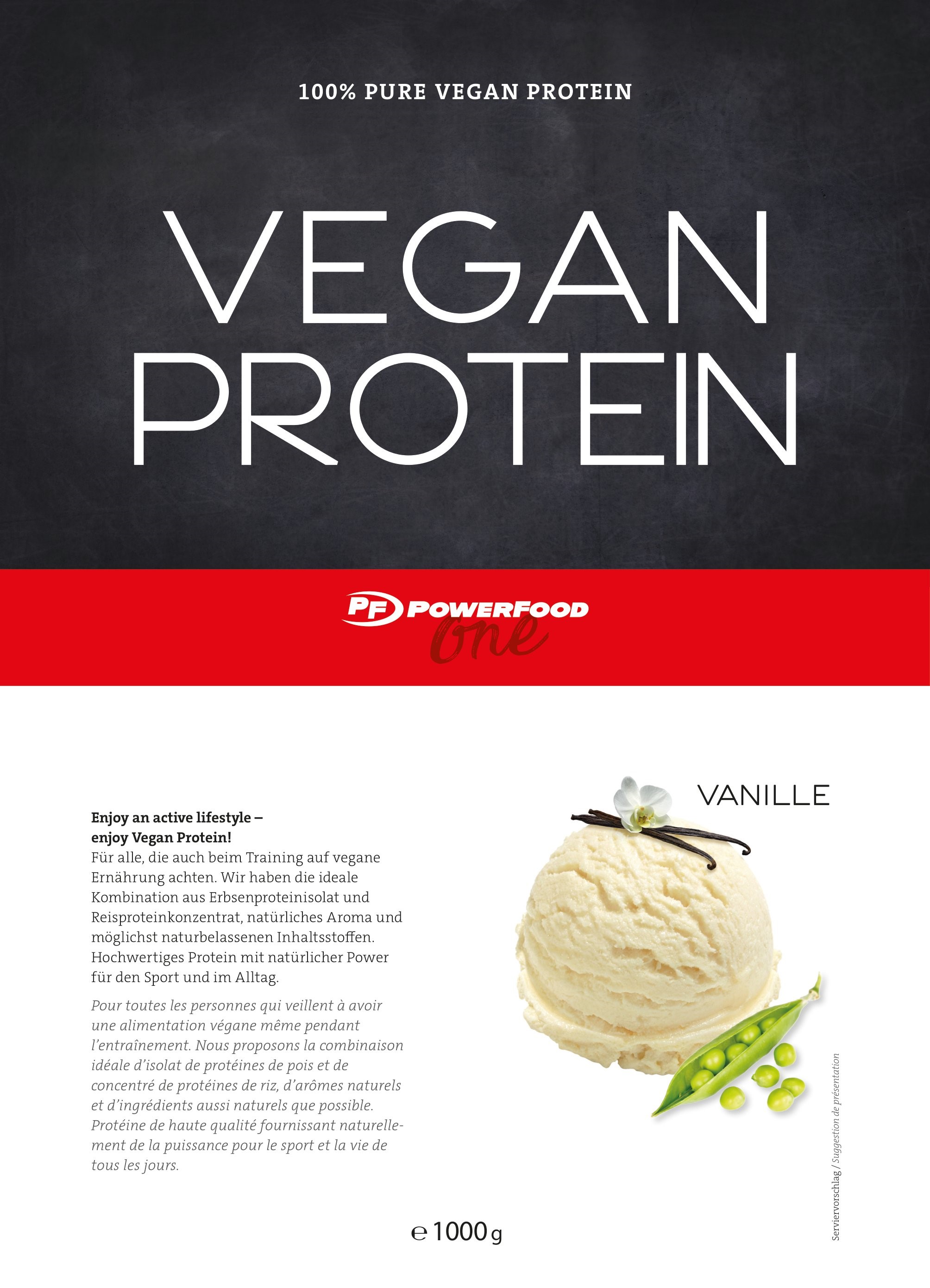 PowerFood One Vegan Protein (1000g Beutel) 