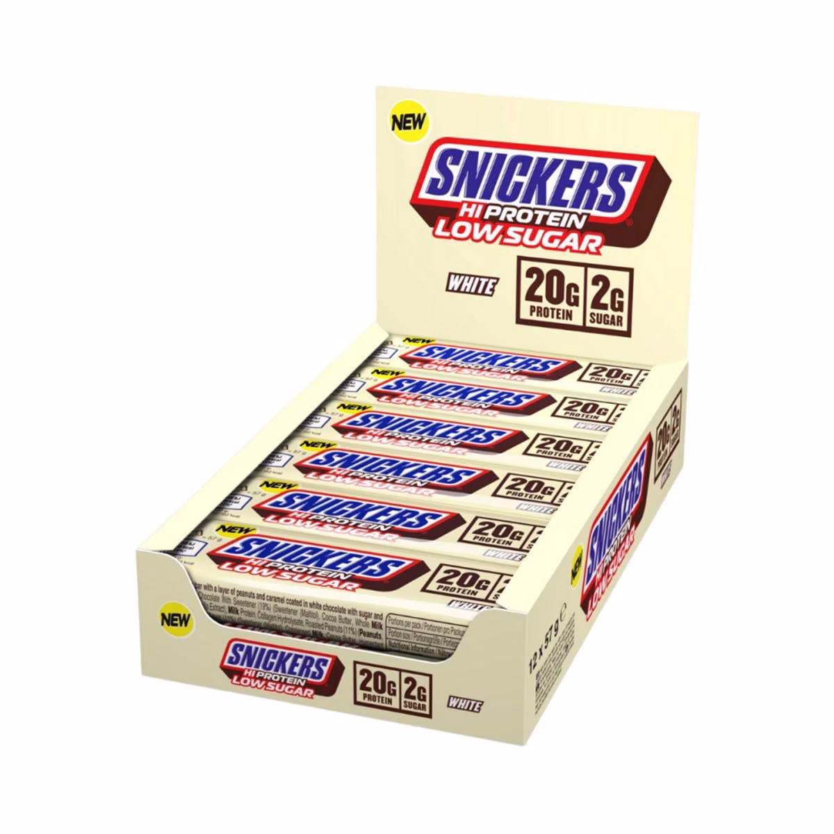 Snickers Hi Protein Low-Sugar Bar (12 x 57g) Snickers Hi Protein Low-Sugar Bar (12 x 57g)