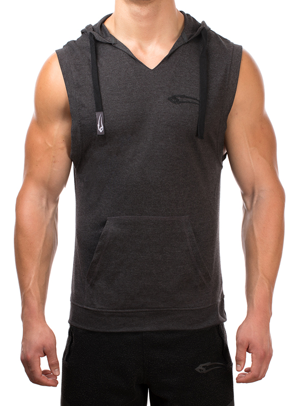 Smilodox Sleeveless Hoodie Classic Anthrazit / Schwarz