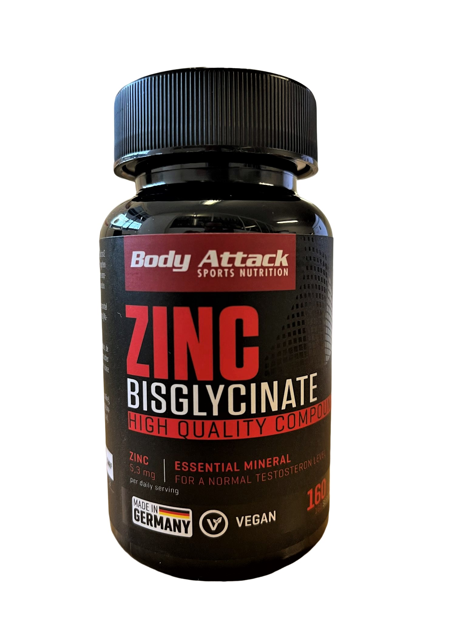 Body Attack Zink Bisglycinate (160 Caps)
