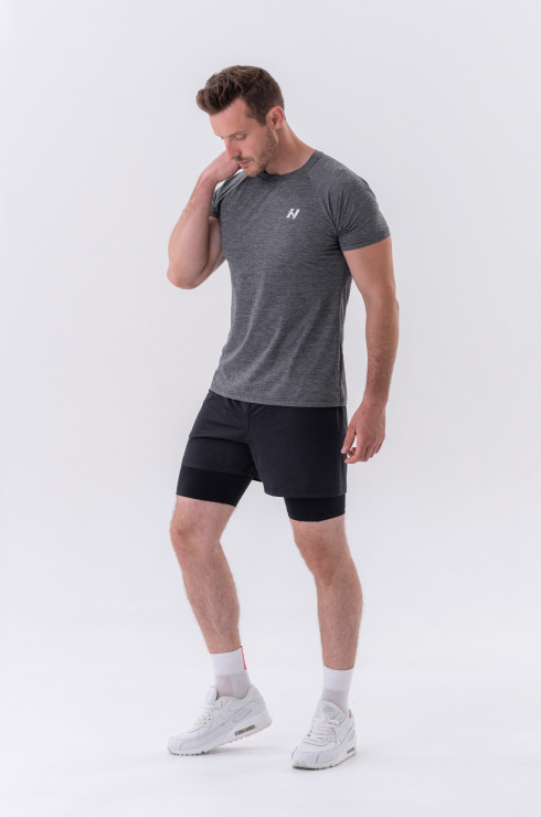 Nebbia Lightweight Sporty T-shirt "Grey" 325 dark grey