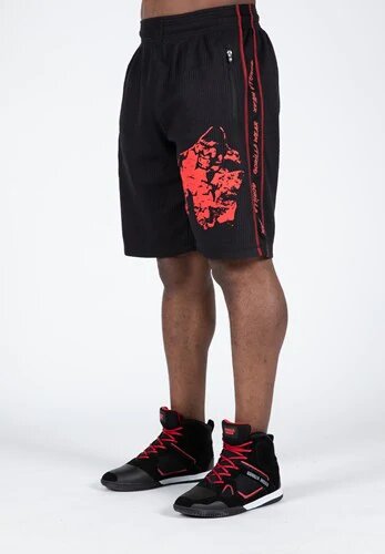 Buffalo Old School Workout Shorts Schwarz/Rot