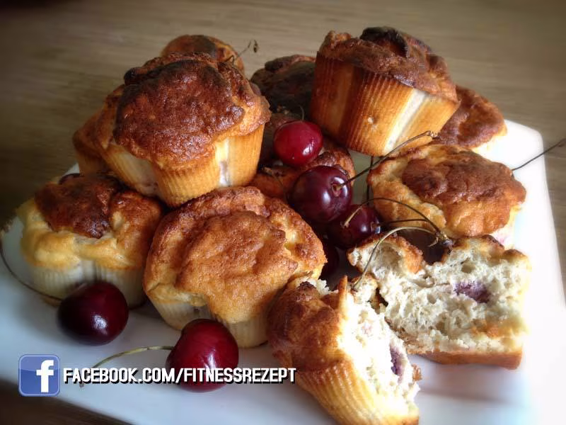 Protein Kirsch Muffins Protein Kirsch Muffins