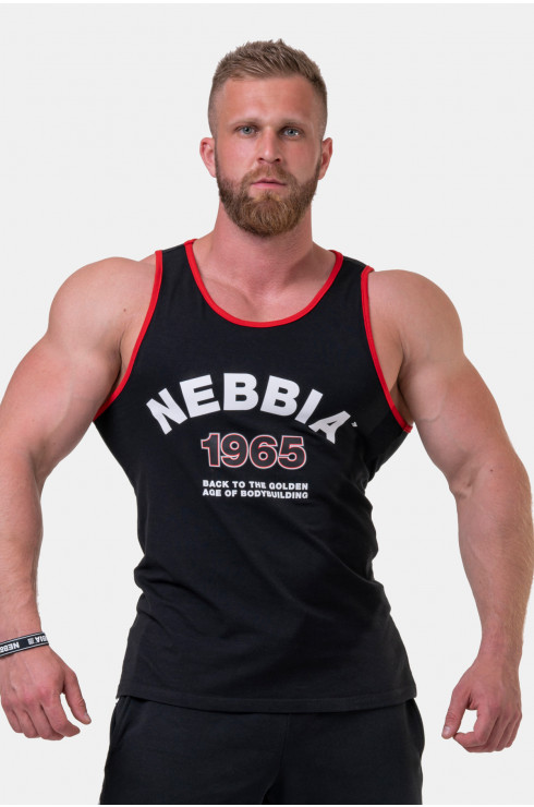 Nebbia Old School Muscle Tank Top 193 Black