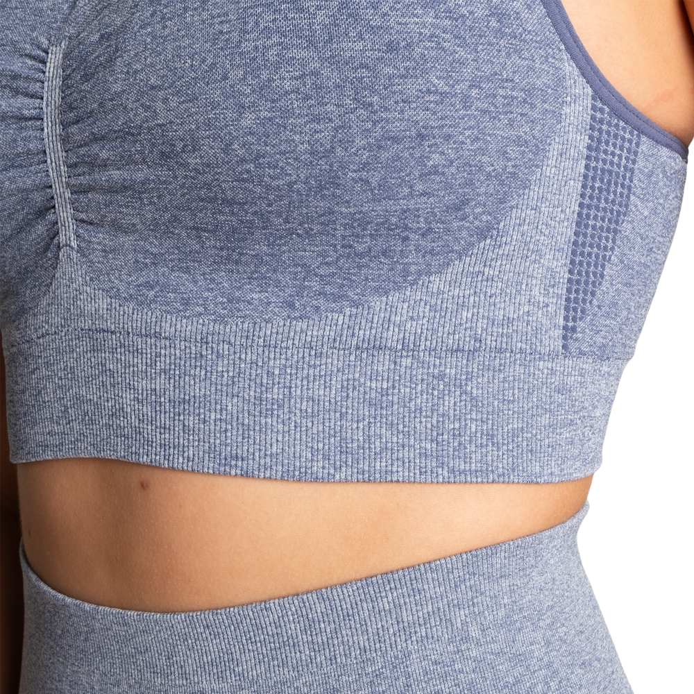 Better Bodies Curve Scrunch Bra - Blue Melange