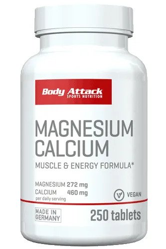 Body Attack Magnesium Calcium (250 Tabs)