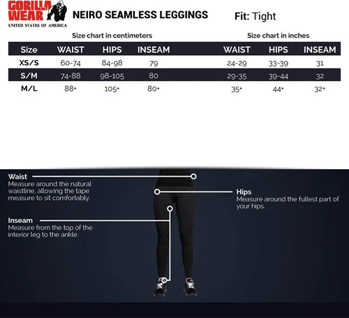 Gorilla Wear Neiro Seamless Leggings - schwarz