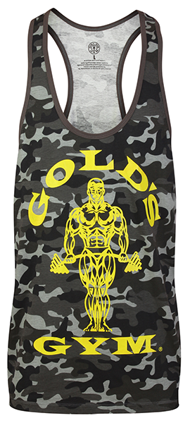 Golds Gym Muscle Joe Premium Tank Camo BLACK