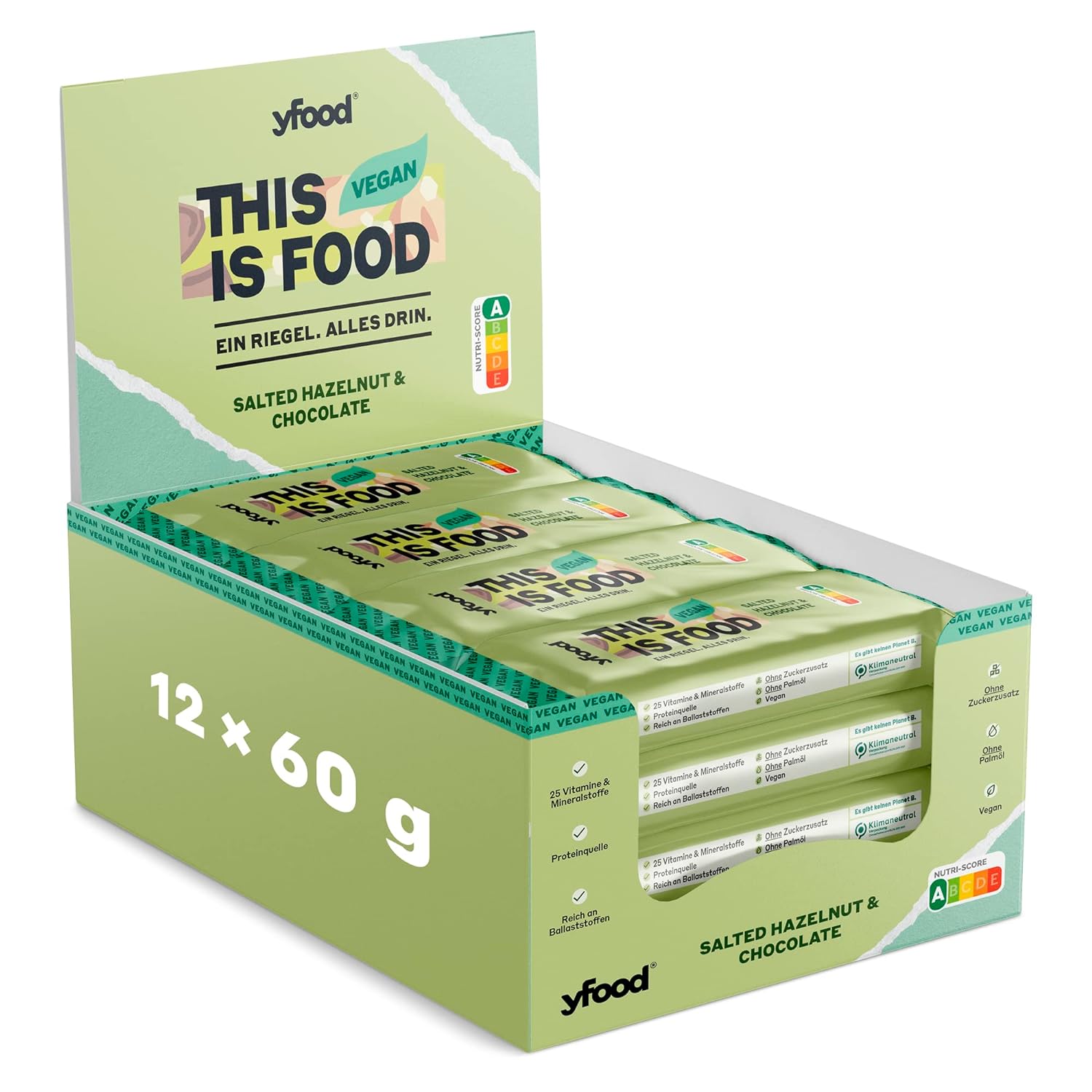 Yfood Vegan Protein Bar (12 x 60G)