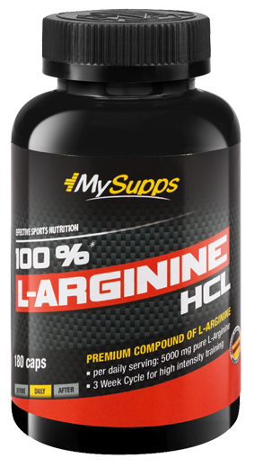 MySupps 100% L-Arginine HCL (180 Caps)