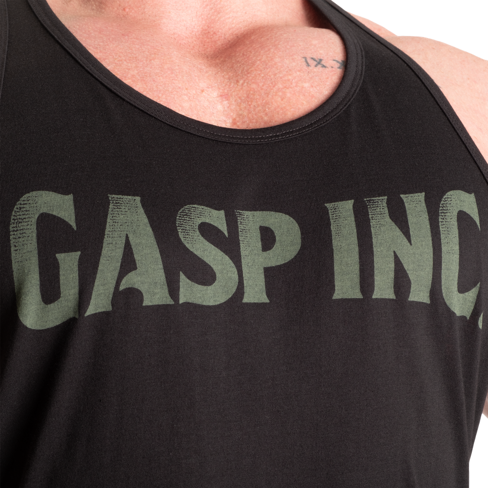 GASP Essential T-Back - Black/Green