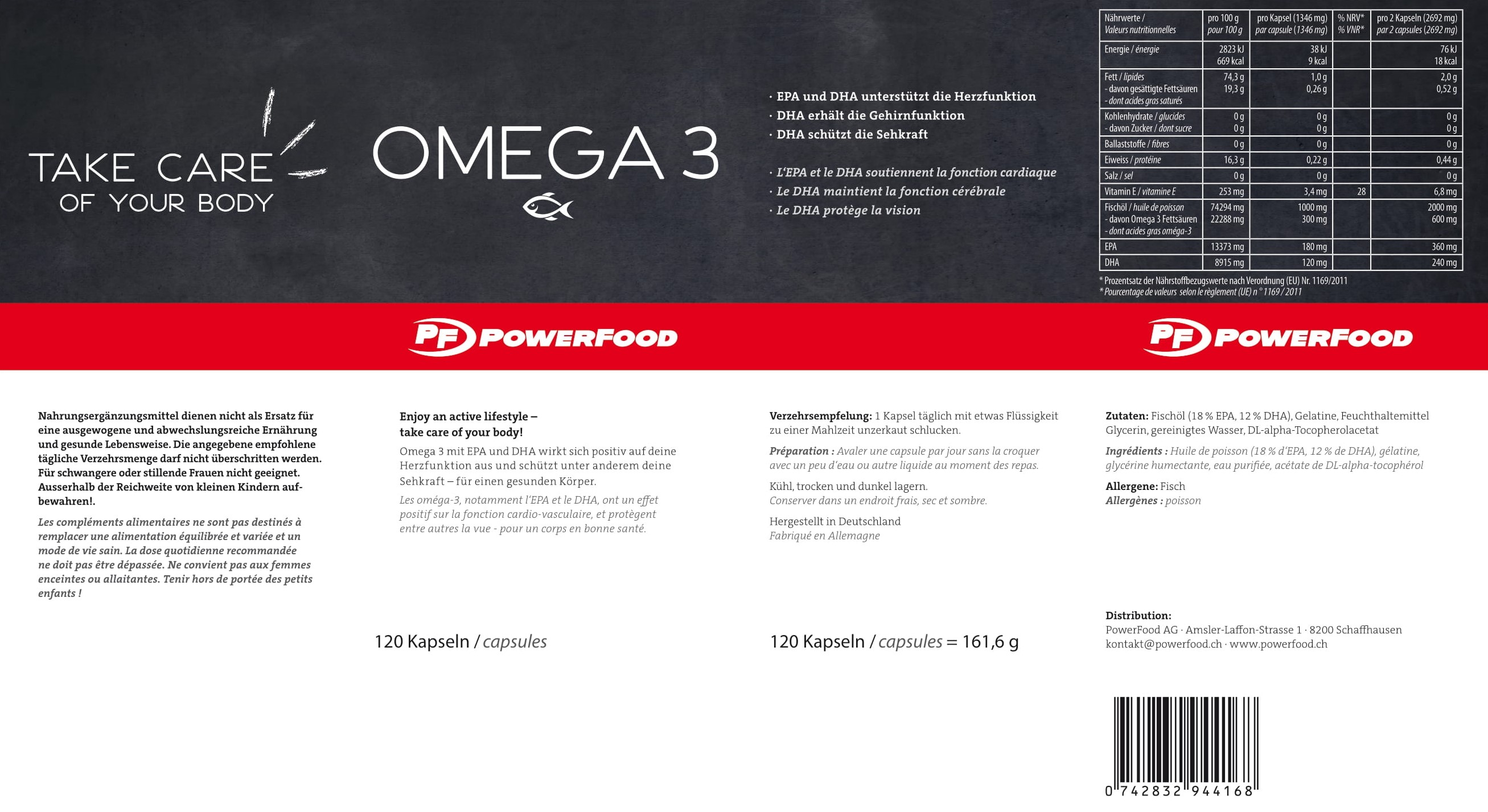 PowerFood Omega 3 (120 Caps)