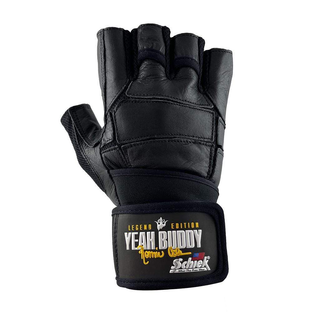 Schiek Ronnie Coleman Leather Lifting Gloves Black