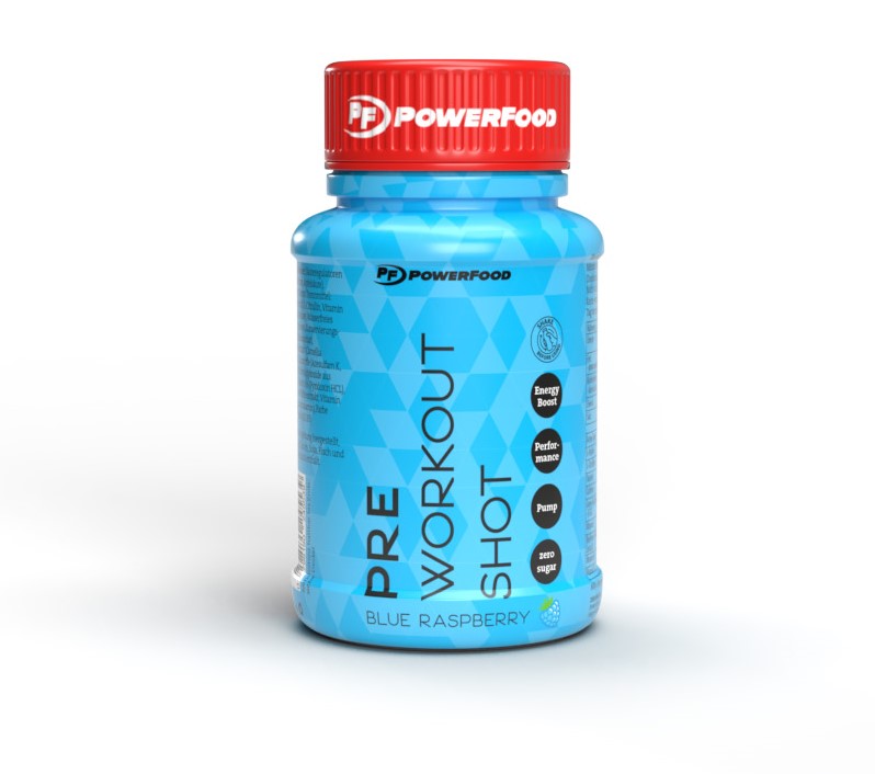 PowerFood Pre-Workout Shot (60ml) | Blue Raspberry | 8199-22