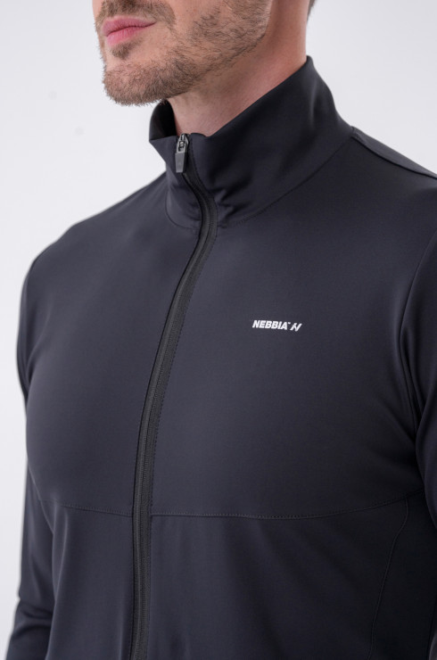 Nebbia Sporty Zipper Jacket with side pockets "Control" 332 Black