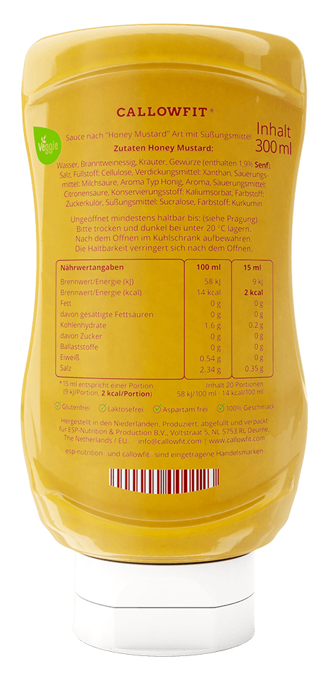 Callowfit Honey Mustard Style Sauce (300ml)