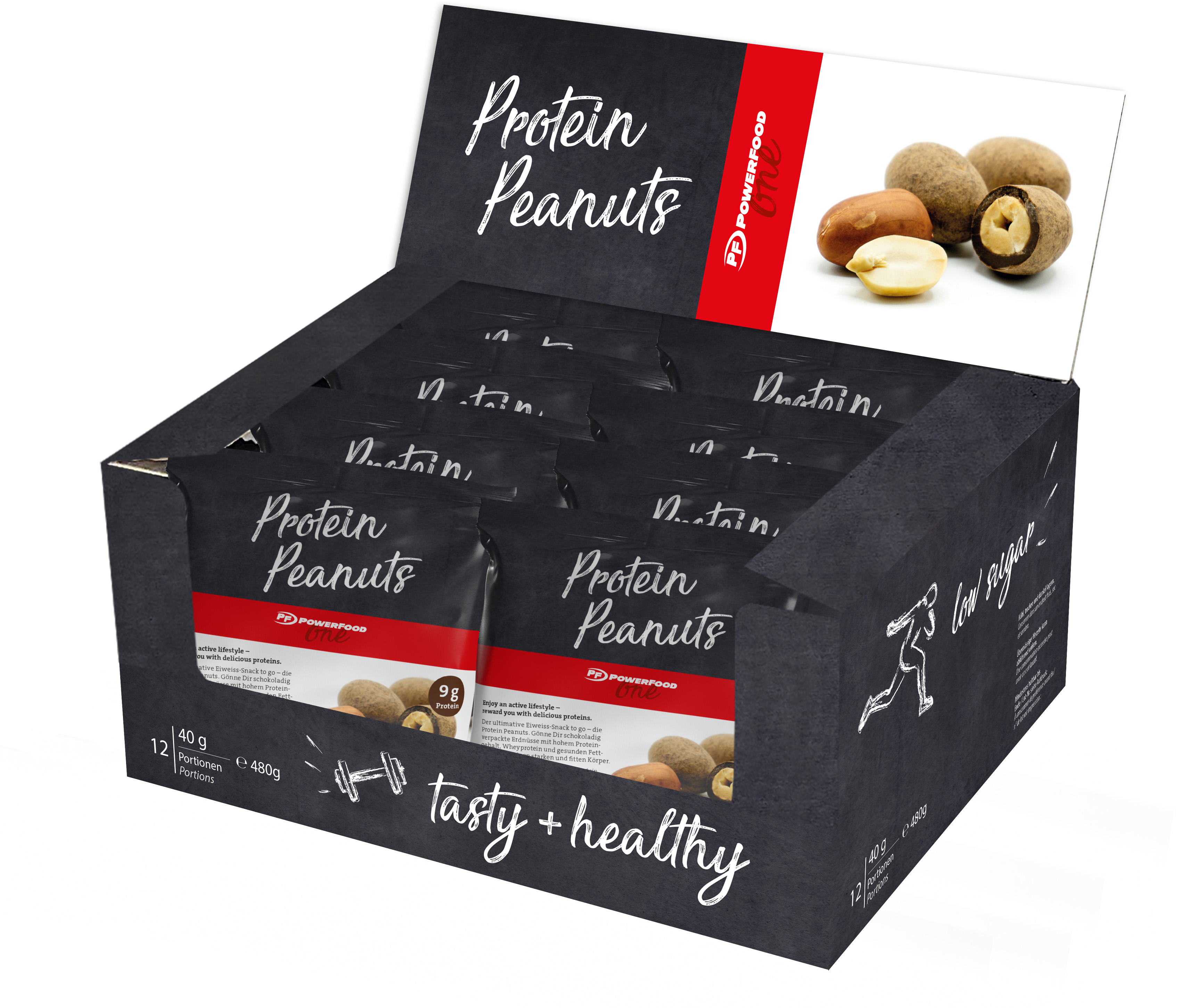 PowerFood One Protein Peanuts (12 x 40g)