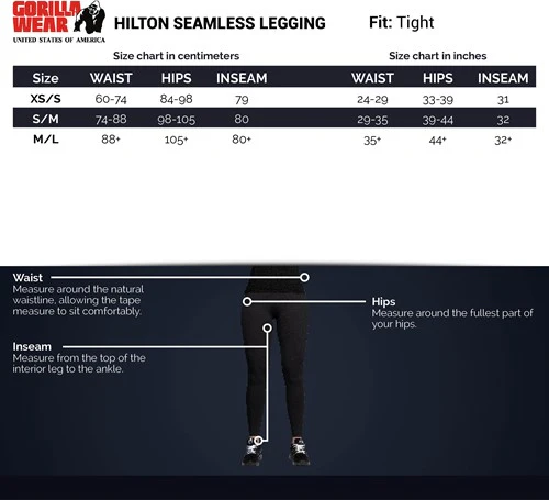 Gorilla Wear Hilton Seamless Leggings - schwarz