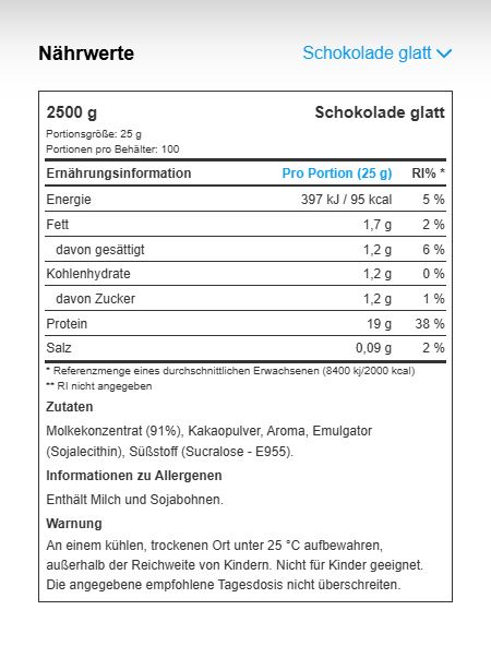 Myprotein Impact Whey Isolate (2500g Beutel)